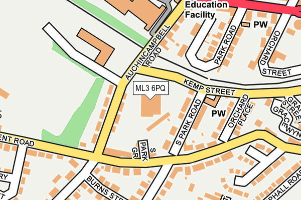 ML3 6PQ map - OS OpenMap – Local (Ordnance Survey)