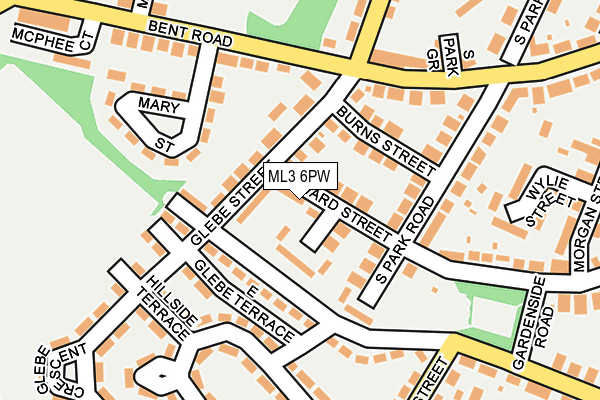 ML3 6PW map - OS OpenMap – Local (Ordnance Survey)