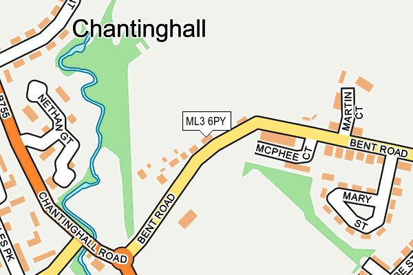 ML3 6PY map - OS OpenMap – Local (Ordnance Survey)