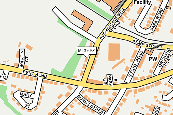 ML3 6PZ map - OS OpenMap – Local (Ordnance Survey)