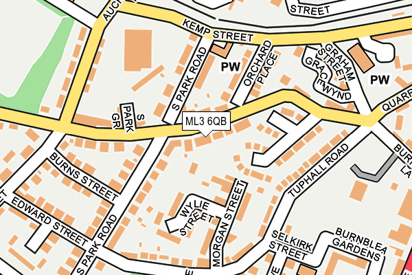 ML3 6QB map - OS OpenMap – Local (Ordnance Survey)