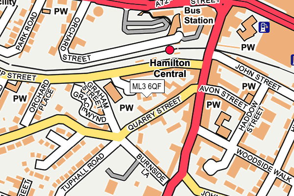 ML3 6QF map - OS OpenMap – Local (Ordnance Survey)