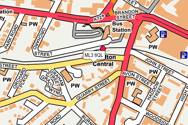 ML3 6QL map - OS OpenMap – Local (Ordnance Survey)