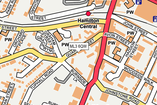 ML3 6QW map - OS OpenMap – Local (Ordnance Survey)