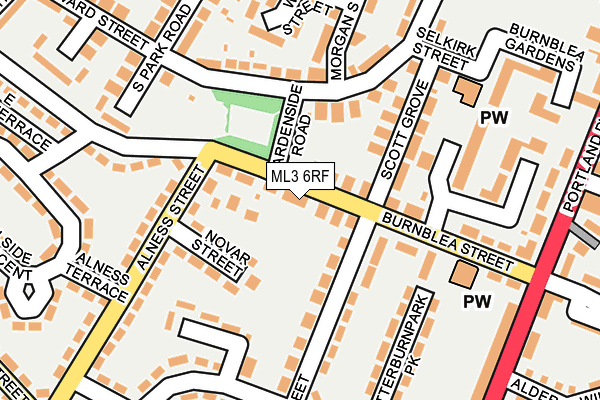 ML3 6RF map - OS OpenMap – Local (Ordnance Survey)