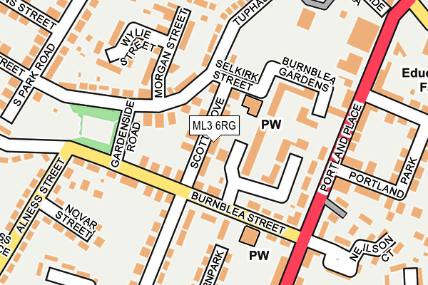 ML3 6RG map - OS OpenMap – Local (Ordnance Survey)