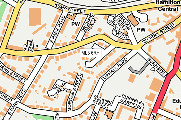 ML3 6RH map - OS OpenMap – Local (Ordnance Survey)