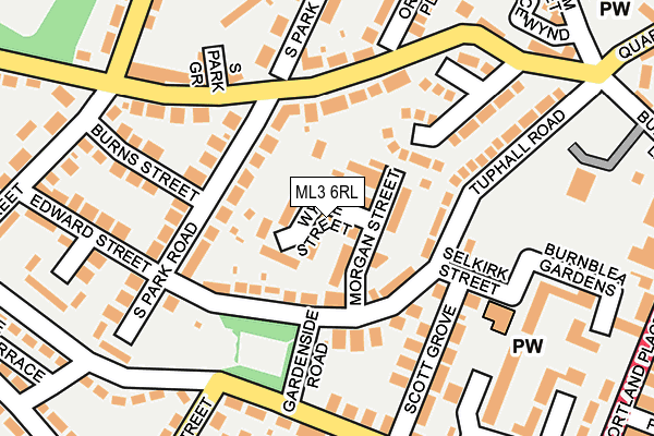 ML3 6RL map - OS OpenMap – Local (Ordnance Survey)