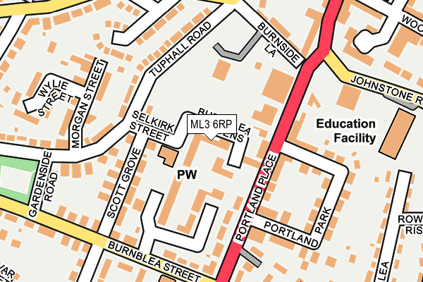 ML3 6RP map - OS OpenMap – Local (Ordnance Survey)