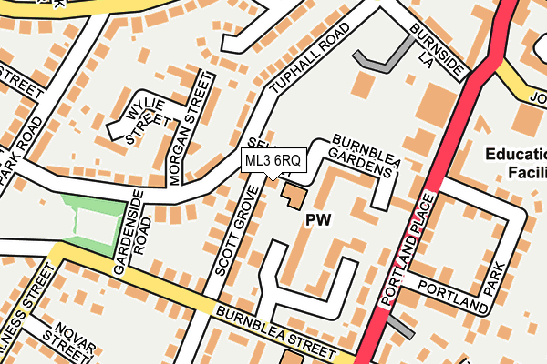 ML3 6RQ map - OS OpenMap – Local (Ordnance Survey)