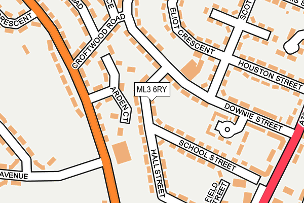 ML3 6RY map - OS OpenMap – Local (Ordnance Survey)