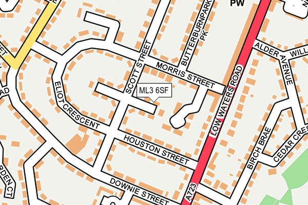 ML3 6SF map - OS OpenMap – Local (Ordnance Survey)
