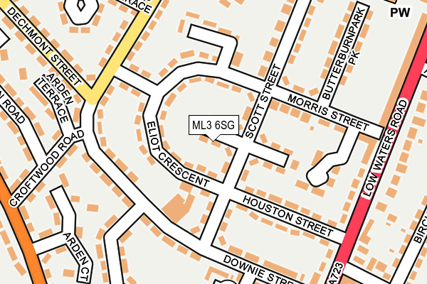 ML3 6SG map - OS OpenMap – Local (Ordnance Survey)