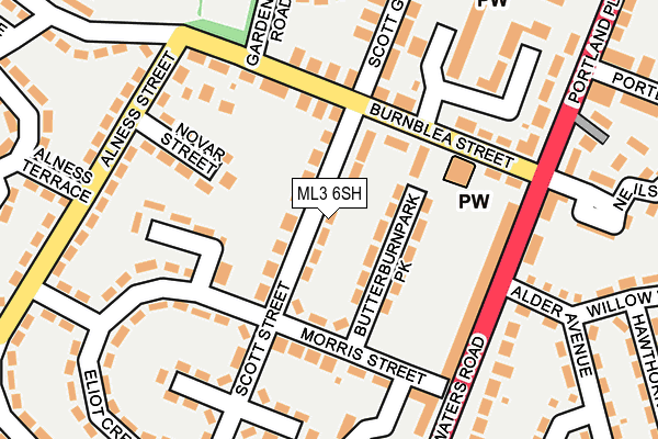 ML3 6SH map - OS OpenMap – Local (Ordnance Survey)