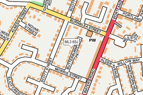 ML3 6SJ map - OS OpenMap – Local (Ordnance Survey)