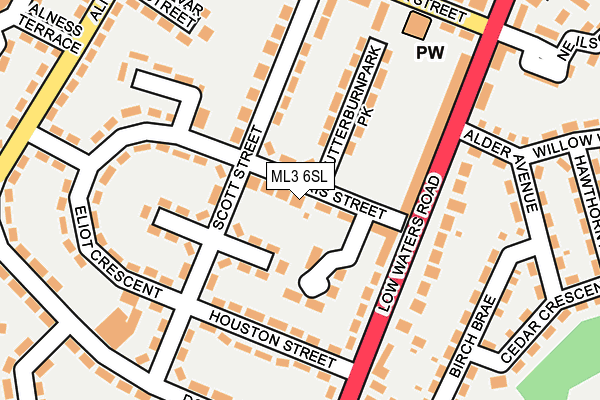 ML3 6SL map - OS OpenMap – Local (Ordnance Survey)