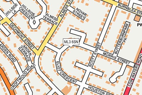 ML3 6SN map - OS OpenMap – Local (Ordnance Survey)