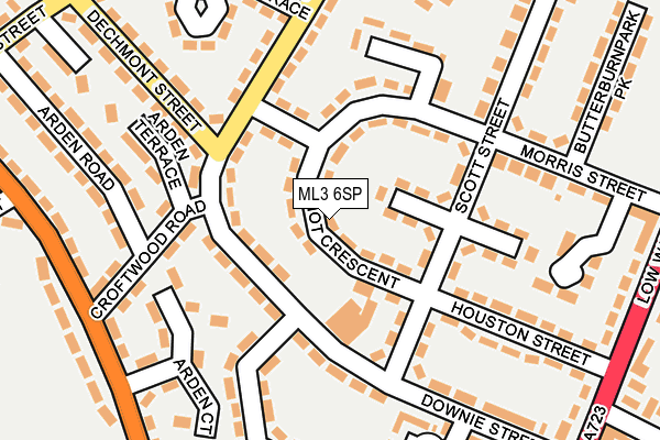 ML3 6SP map - OS OpenMap – Local (Ordnance Survey)