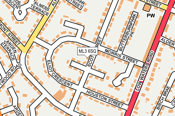ML3 6SQ map - OS OpenMap – Local (Ordnance Survey)