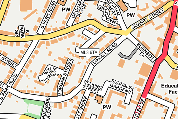ML3 6TA map - OS OpenMap – Local (Ordnance Survey)