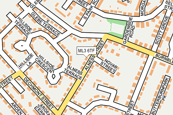 ML3 6TF map - OS OpenMap – Local (Ordnance Survey)