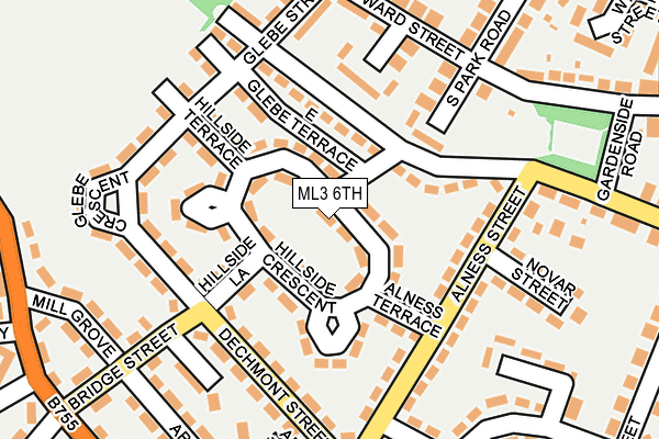 ML3 6TH map - OS OpenMap – Local (Ordnance Survey)