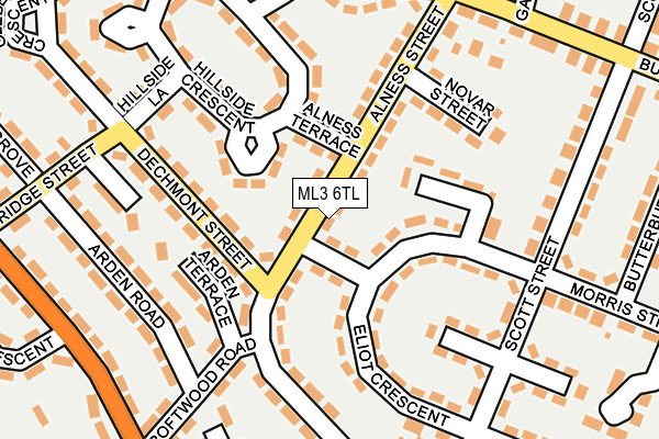 ML3 6TL map - OS OpenMap – Local (Ordnance Survey)