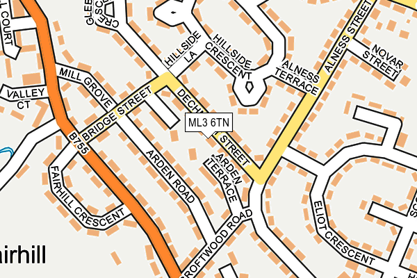 ML3 6TN map - OS OpenMap – Local (Ordnance Survey)
