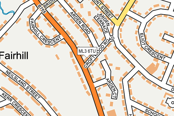 ML3 6TU map - OS OpenMap – Local (Ordnance Survey)