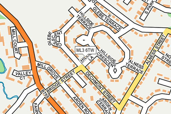 ML3 6TW map - OS OpenMap – Local (Ordnance Survey)