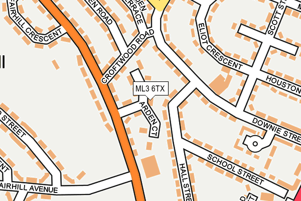 ML3 6TX map - OS OpenMap – Local (Ordnance Survey)