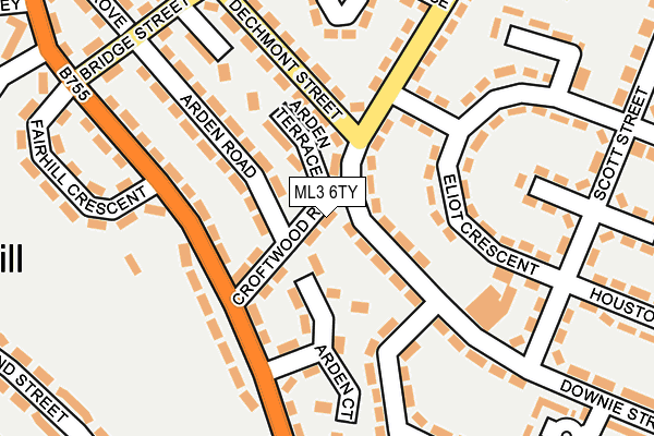 ML3 6TY map - OS OpenMap – Local (Ordnance Survey)