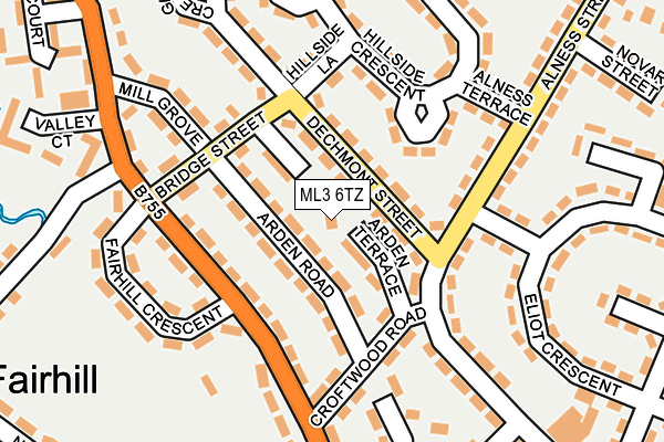 ML3 6TZ map - OS OpenMap – Local (Ordnance Survey)