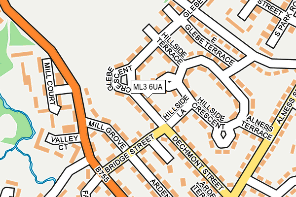 ML3 6UA map - OS OpenMap – Local (Ordnance Survey)