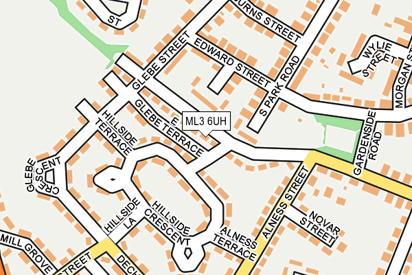 ML3 6UH map - OS OpenMap – Local (Ordnance Survey)