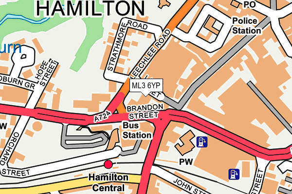 ML3 6YP map - OS OpenMap – Local (Ordnance Survey)