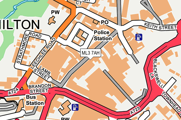 ML3 7AH map - OS OpenMap – Local (Ordnance Survey)