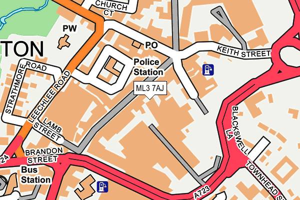ML3 7AJ map - OS OpenMap – Local (Ordnance Survey)