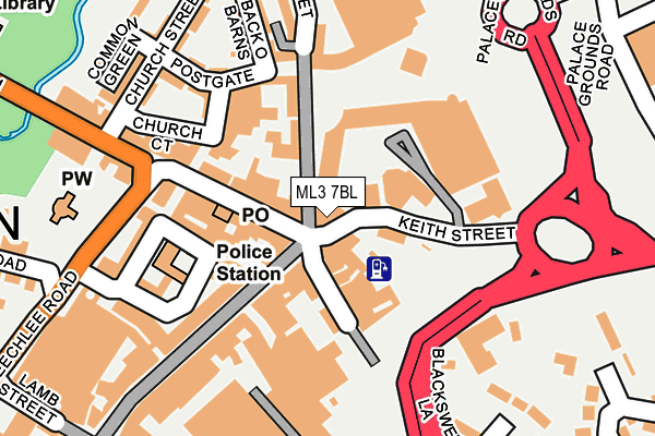 ML3 7BL map - OS OpenMap – Local (Ordnance Survey)