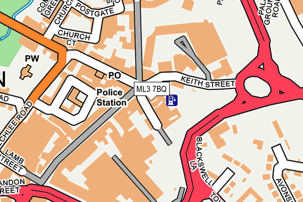 ML3 7BQ map - OS OpenMap – Local (Ordnance Survey)