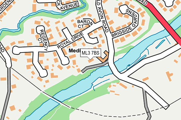 ML3 7BS map - OS OpenMap – Local (Ordnance Survey)