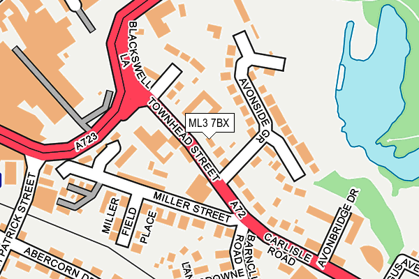 ML3 7BX map - OS OpenMap – Local (Ordnance Survey)