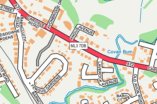 ML3 7DB map - OS OpenMap – Local (Ordnance Survey)