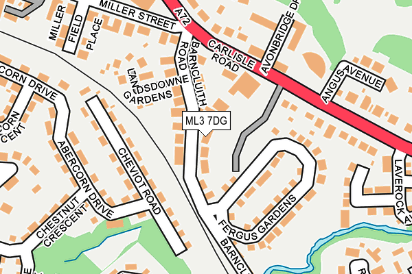 ML3 7DG map - OS OpenMap – Local (Ordnance Survey)