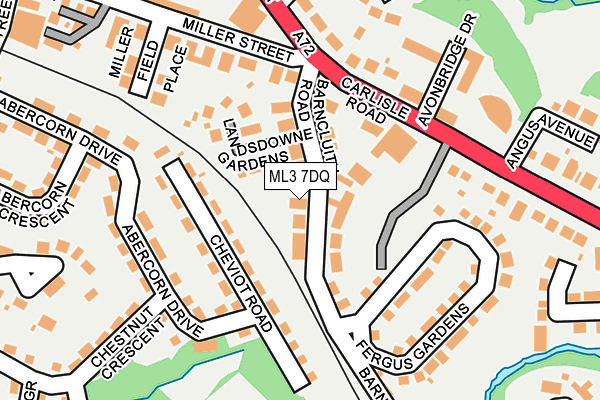ML3 7DQ map - OS OpenMap – Local (Ordnance Survey)