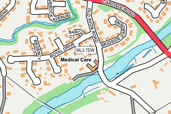 ML3 7DW map - OS OpenMap – Local (Ordnance Survey)