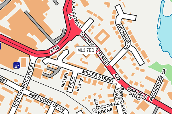 ML3 7ED map - OS OpenMap – Local (Ordnance Survey)
