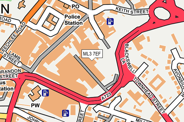 ML3 7EF map - OS OpenMap – Local (Ordnance Survey)