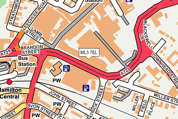 ML3 7EL map - OS OpenMap – Local (Ordnance Survey)