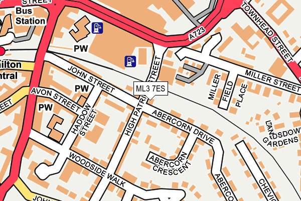 ML3 7ES map - OS OpenMap – Local (Ordnance Survey)
